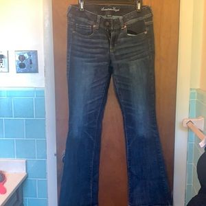 Dark wash boot cut jeans